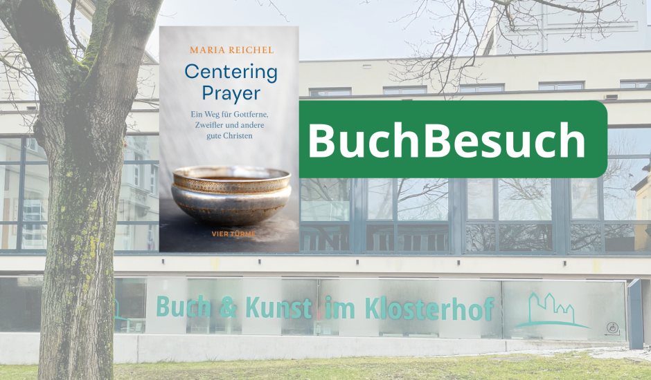 Abbildung der Buchhandlung sowie des Buchs "Centering Prayer"