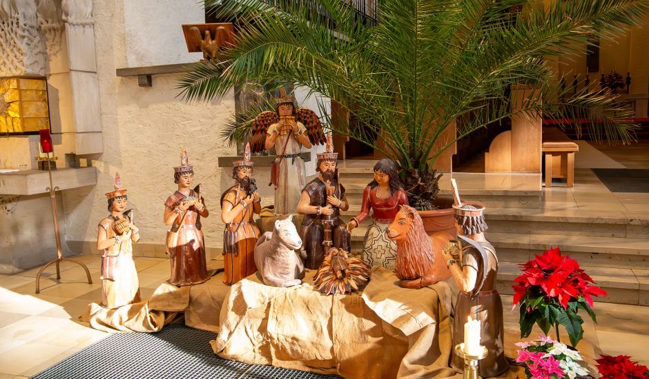 Peruanische Krippe in der Abteikirche